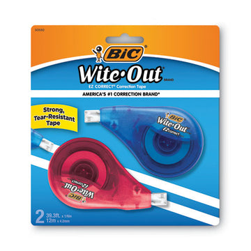 BIC® Wite-out Ez Correct Correction Tape, Non-refillable, 1-6" X 472", 2-pack freeshipping - TVN Wholesale